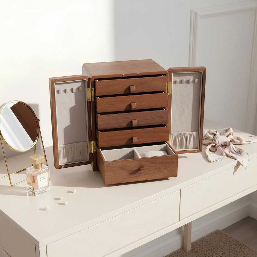 TRLIOR Boîte à Bijoux Bois Design