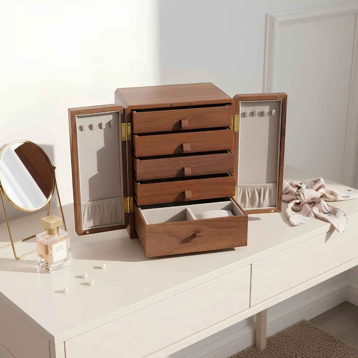 TRLIOR Boîte à Bijoux Bois Design
