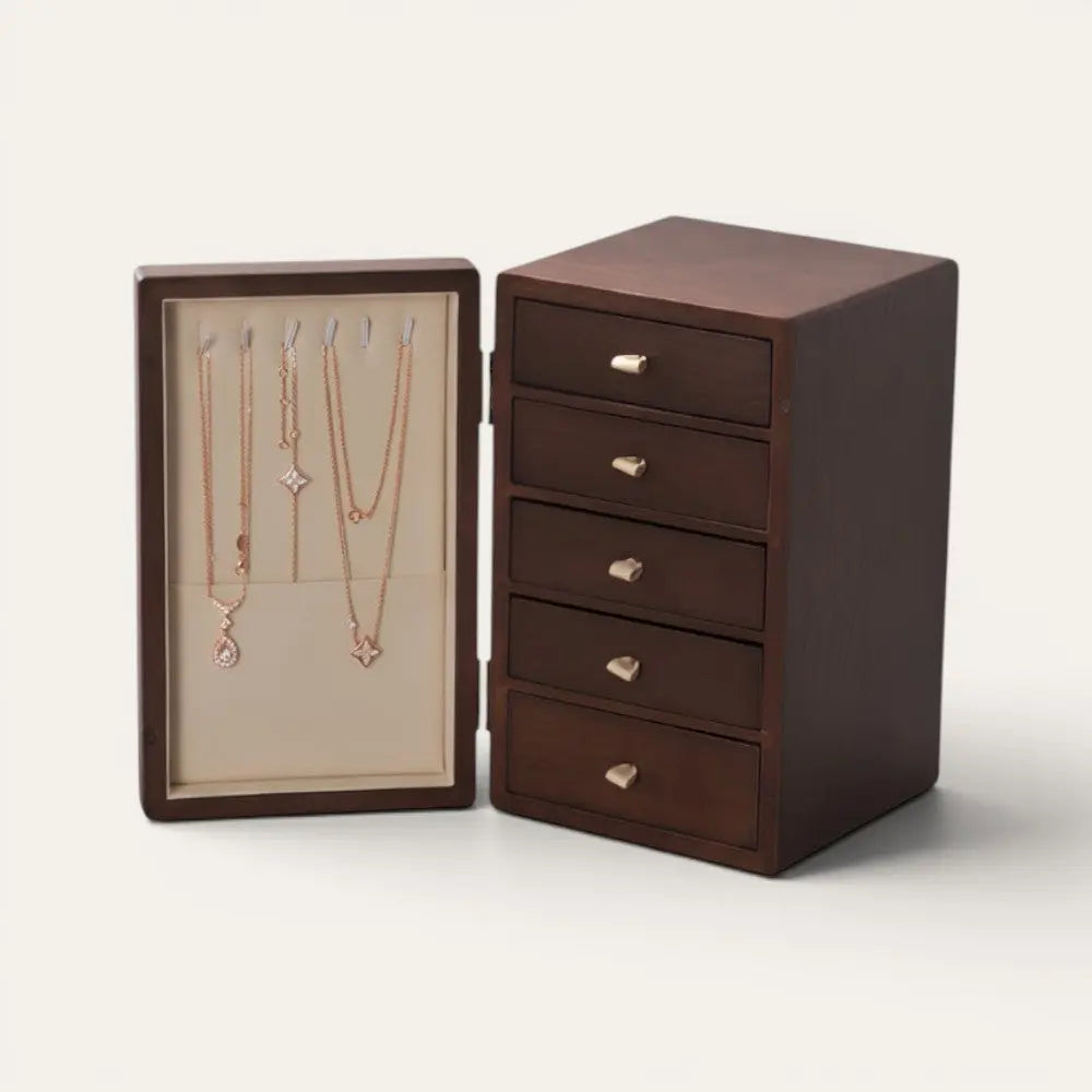 TRLIOR Boîte à Bijoux Bois Massif