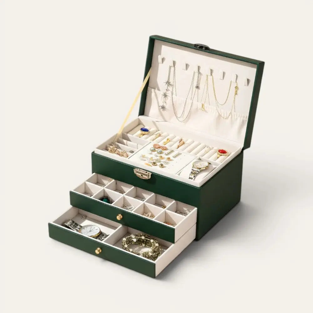 TRLIOR Boîte à Bijoux Cuir Femme