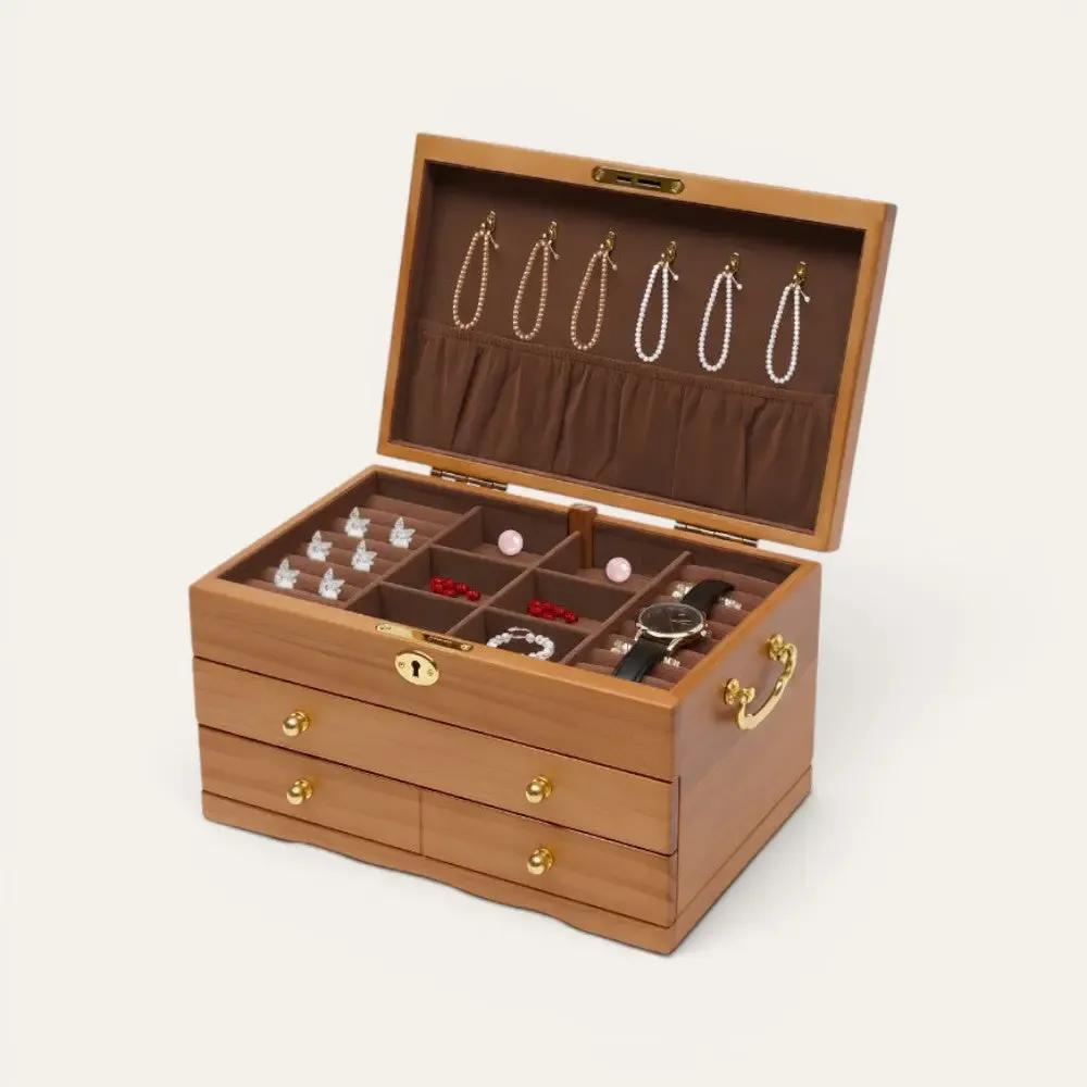 TRLIOR Boîte à Bijoux Femme Bois
