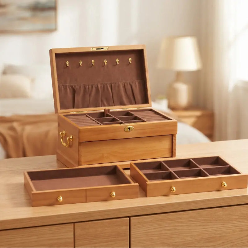 Boîte à bijoux femme en bois TRLIOR