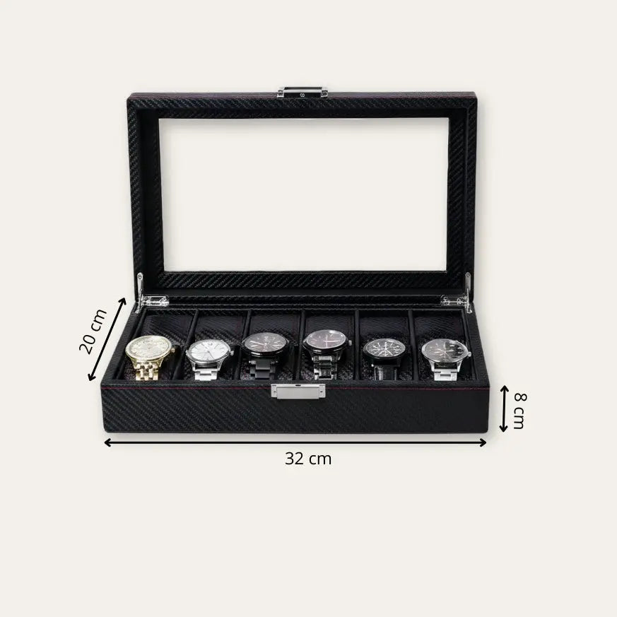 TRLIOR Boîte à Montres Carbone