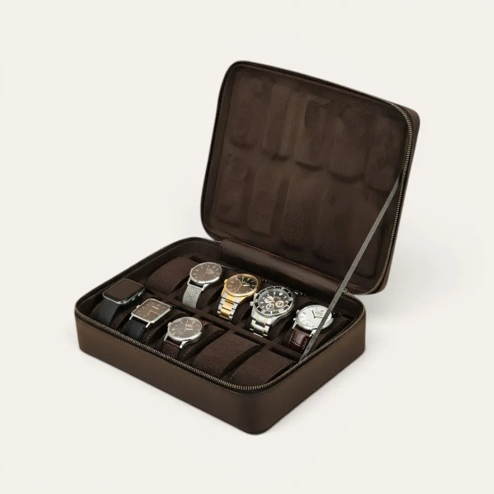 TRLIOR Boîte à Montres Cuir Marron