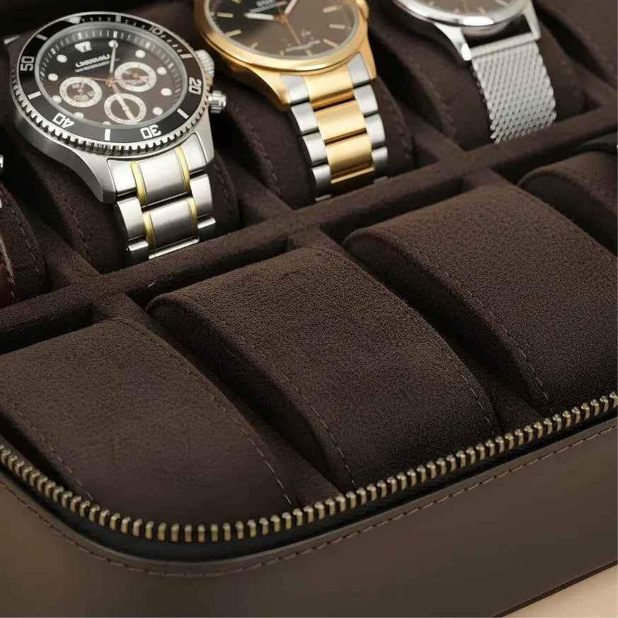 TRLIOR Boîte à Montres Cuir Marron