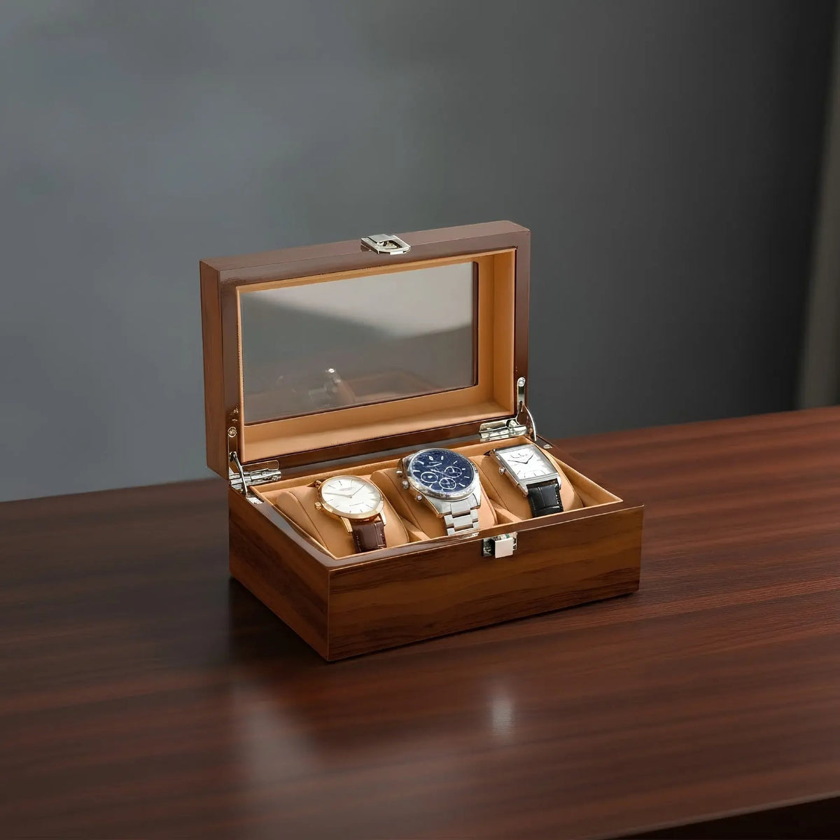 TRLIOR Boîte à Montres en Bois Laqué