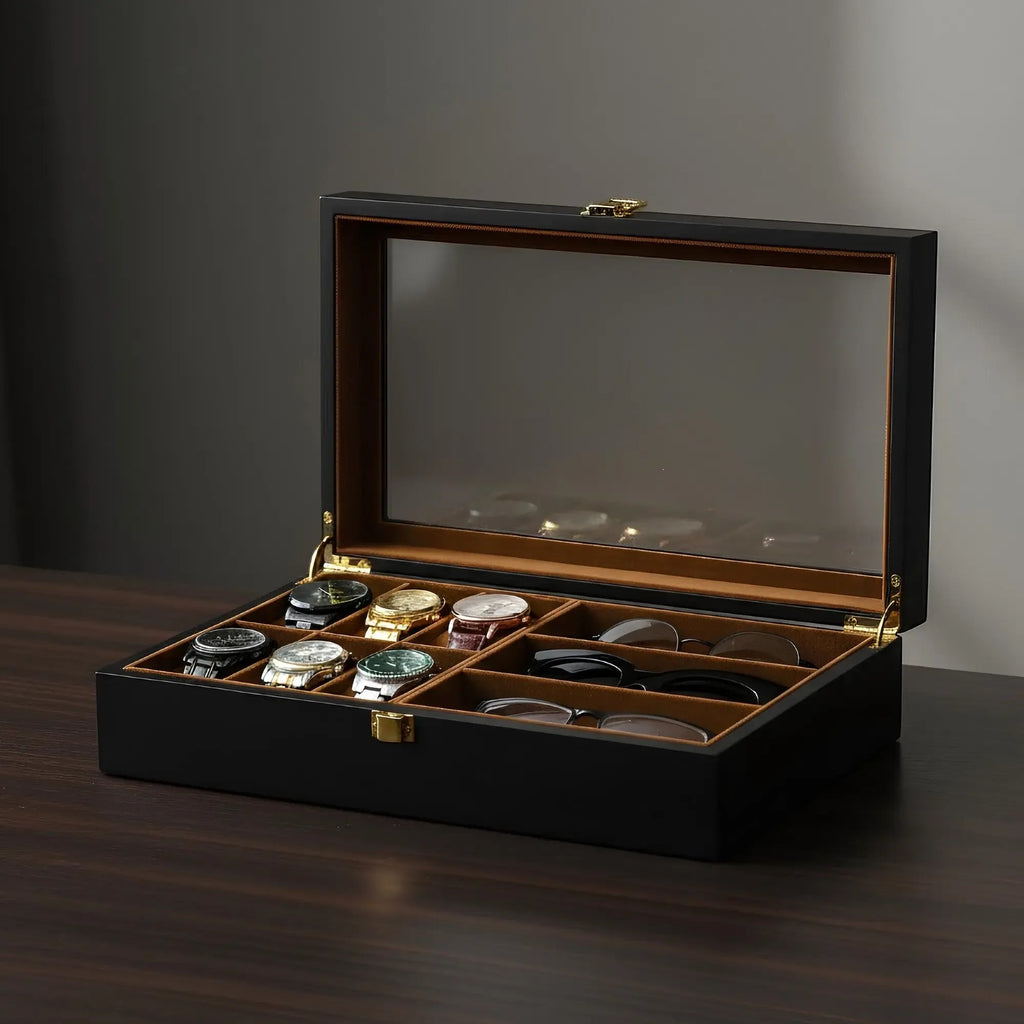 TRLIOR Boîte à Montres et Lunettes