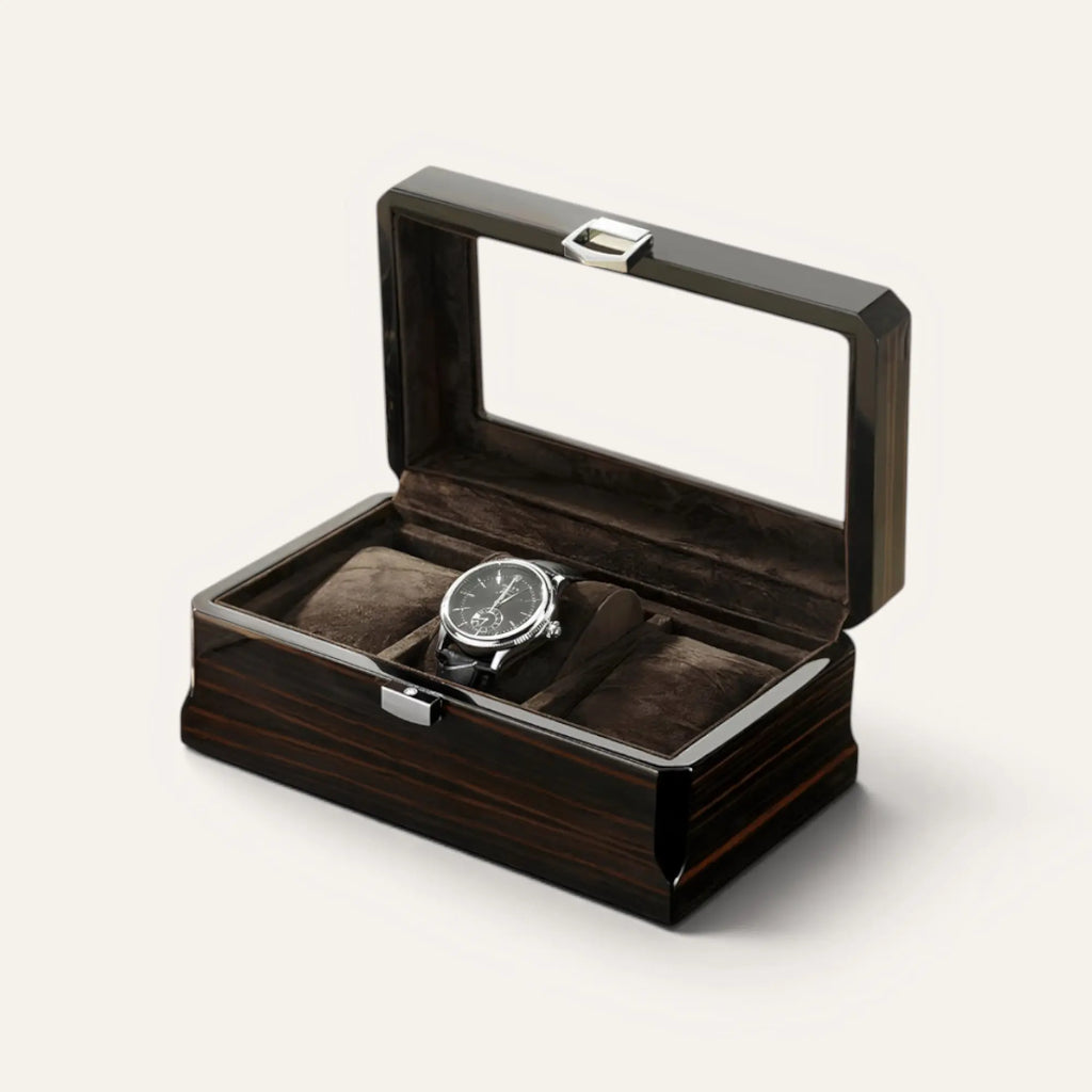TRLIOR Boîte à Montres Laquée Noir