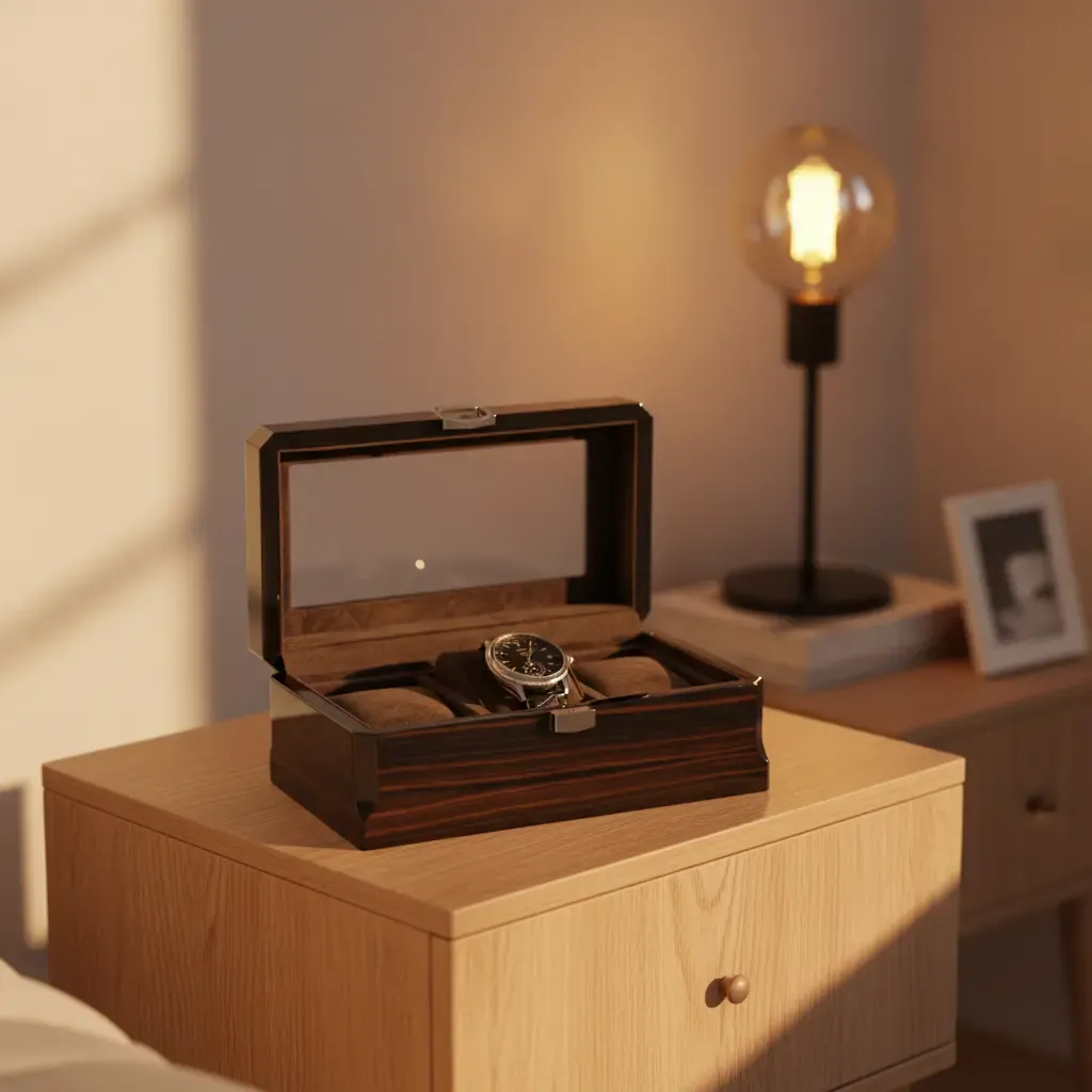 TRLIOR Boîte à Montres Laquée Noir