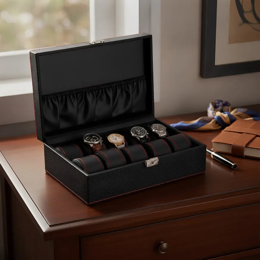TRLIOR Boîte de Rangement Montres Homme