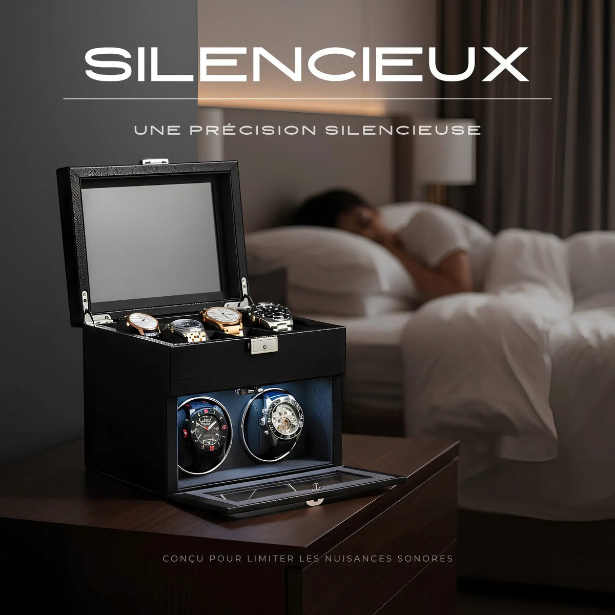 TRLIOR Boîte Montres Remontoir Automatiques