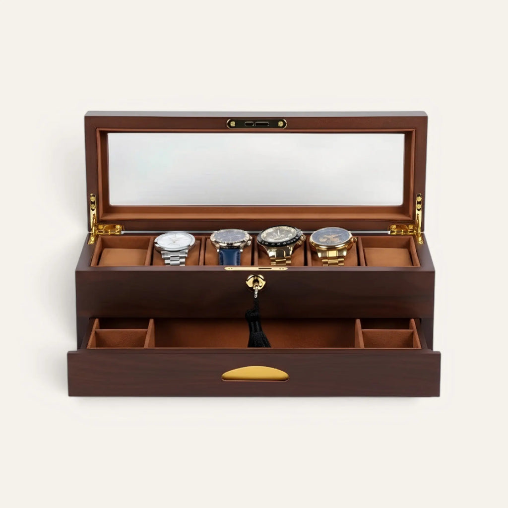 TRLIOR Boîte Rangement Montres Bois