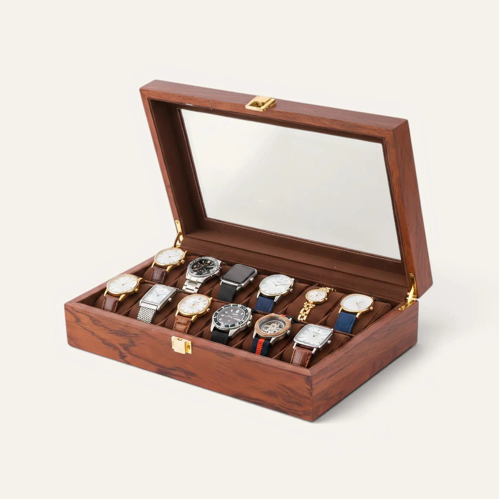 TRLIOR Boîte Rangement Montres Homme Bois