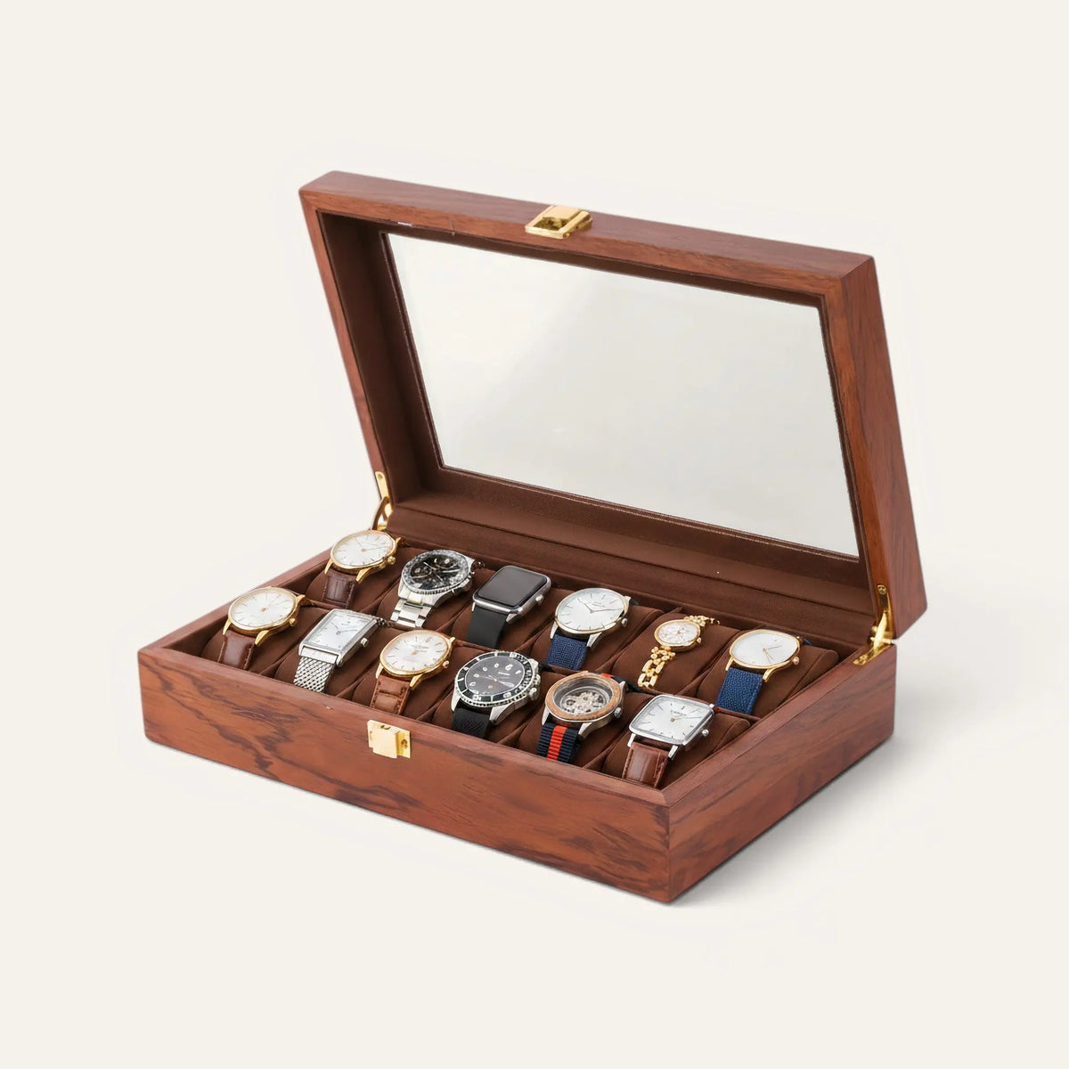 TRLIOR Boîte Rangement Montres Homme Bois