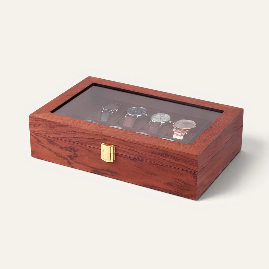 TRLIOR Boîte Rangement Montres Homme Bois