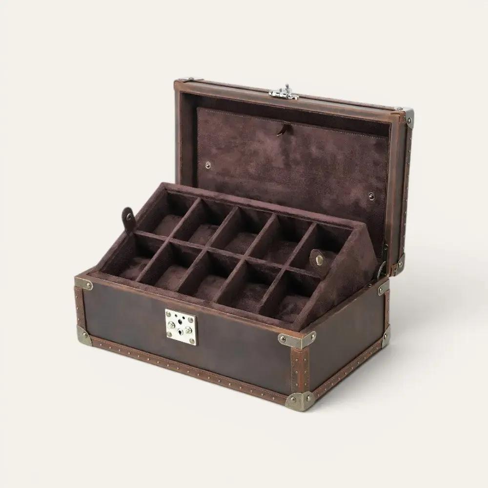 TRLIOR Coffre Rangement Montres Homme Cuir
