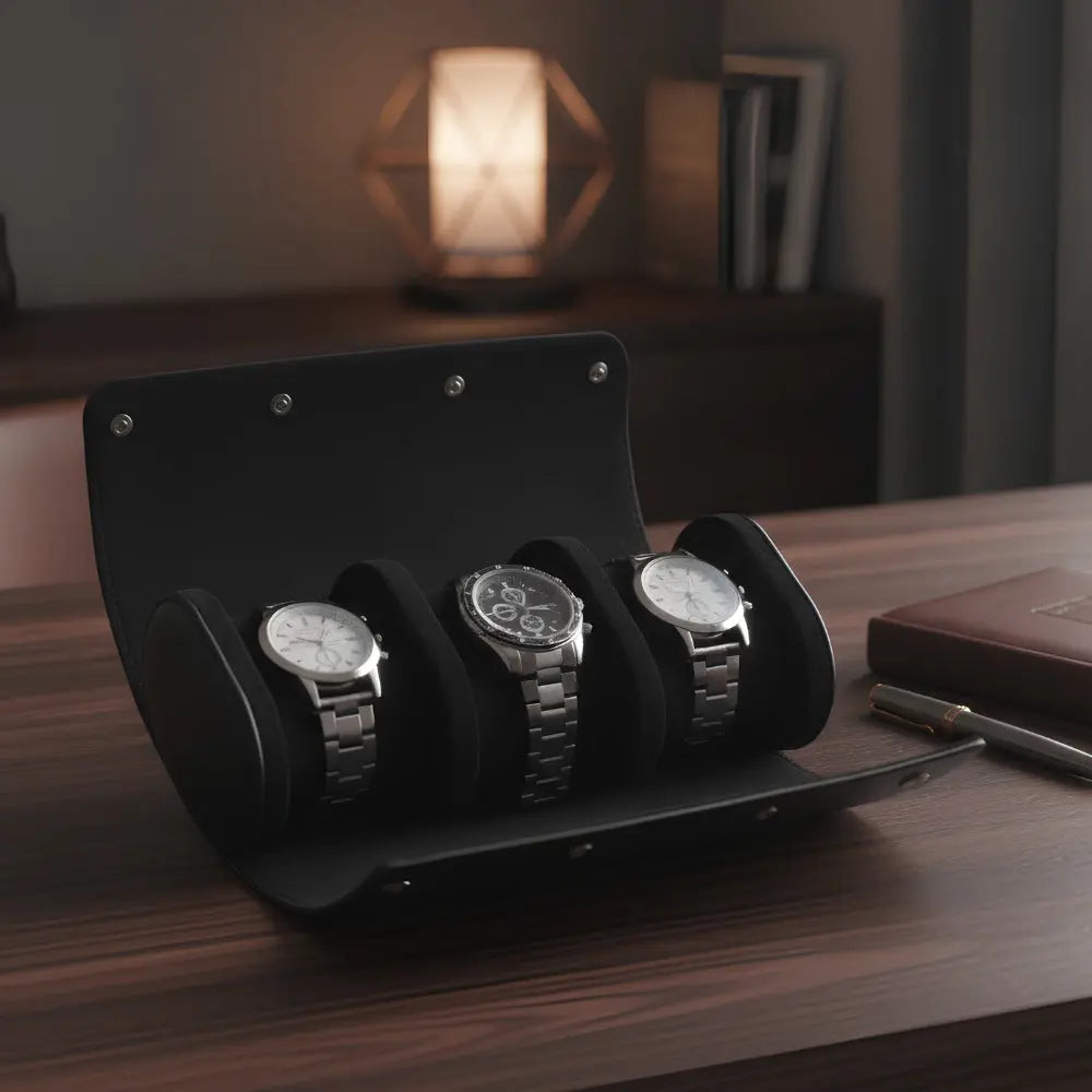 TRLIOR Étui 3 Montres en Cuir