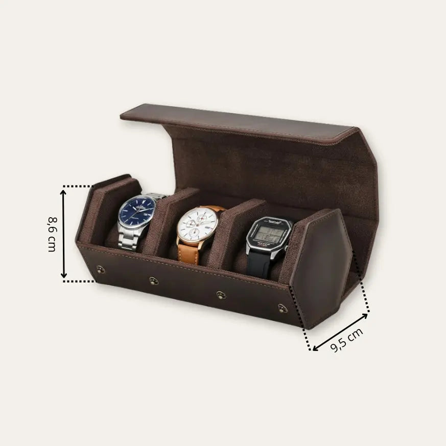 TRLIOR Étui Montres Voyage Cuir