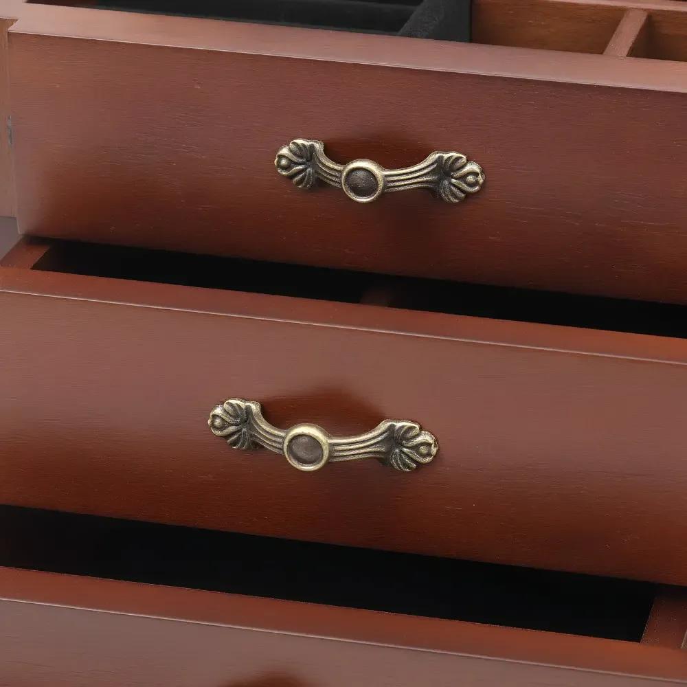 TRLIOR Grande Boîte à Bijoux en Bois