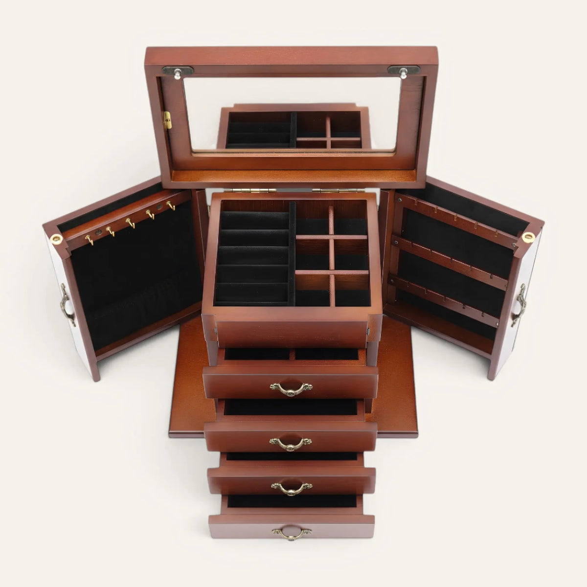 TRLIOR Grande Boîte à Bijoux en Bois