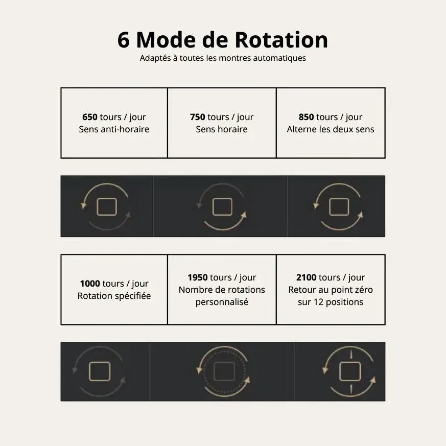 TRLIOR Remontoir 6 Montres