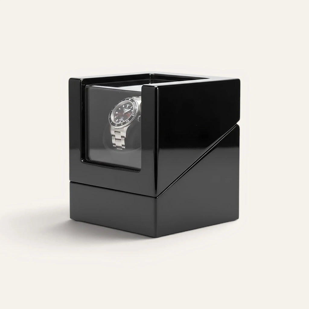 TRLIOR Remontoir Montre Noir Laqué